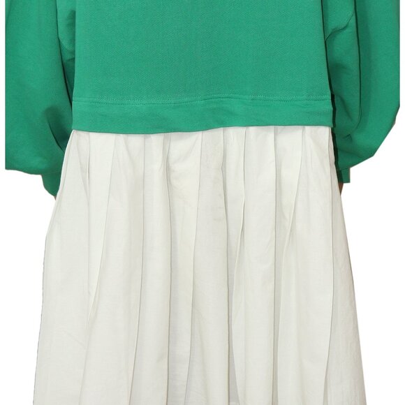 Free People Eleanor Sweatshirt Scoop Neck Heart Stitching Oversized Dress M - Picture 7 of 8